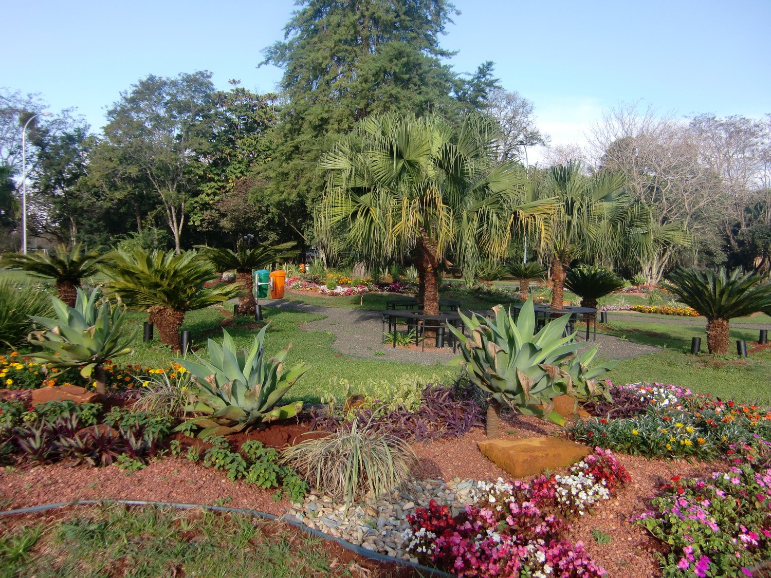 Garden in the administration area of the Itaipu sanctuaries in Hernandarias